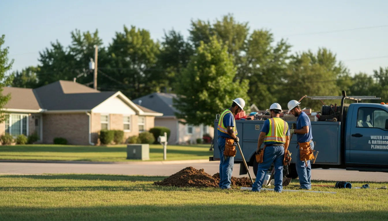 Residential water line and bathroom plumbing service in Jayton, TX